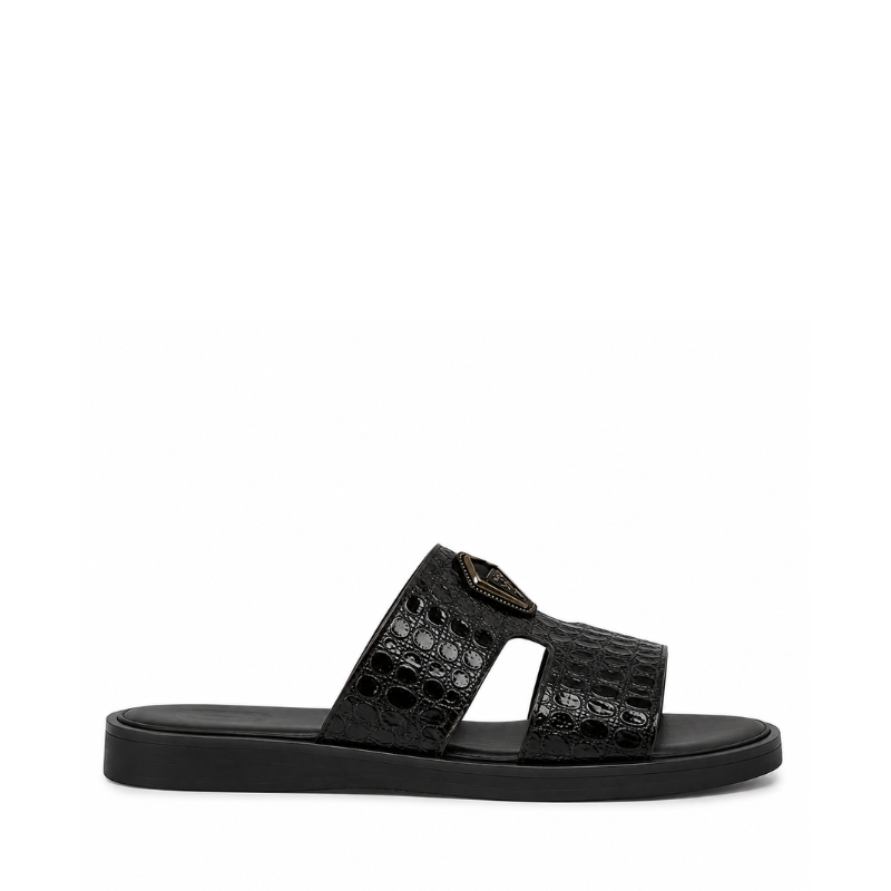 Men's Croc Textured Premium Slide Sandal