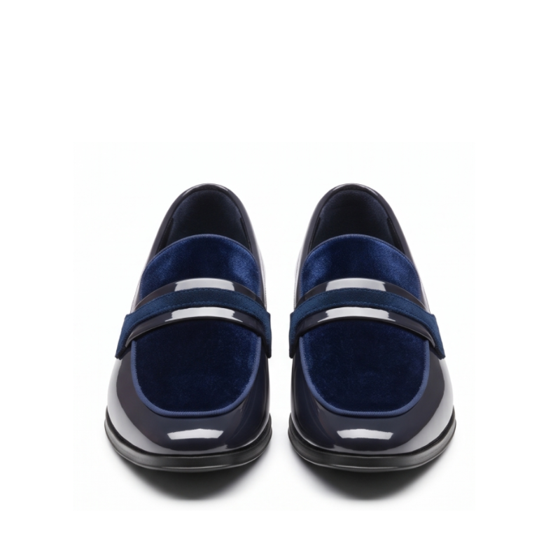 Men s Luxury Leather Loafer Blue