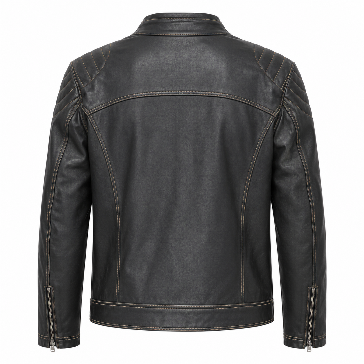 Men's Luxury Quilted Leather Biker Jacket