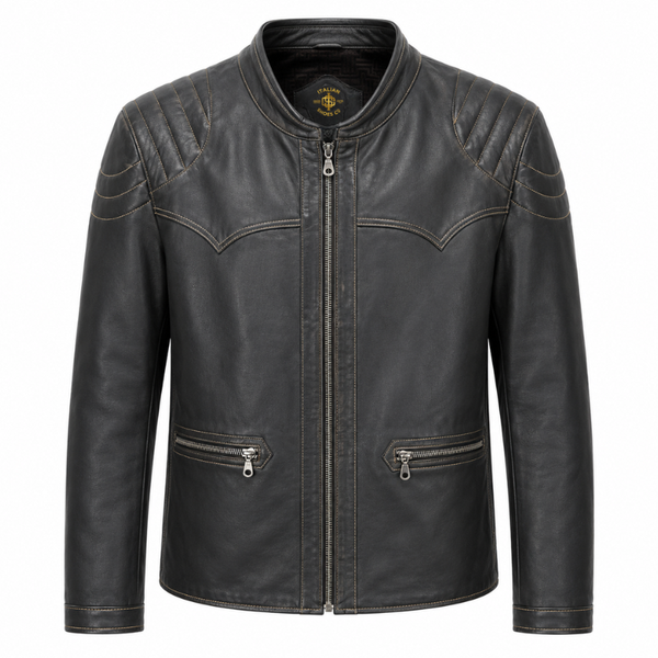 Men's Luxury Quilted Leather Biker Jacket