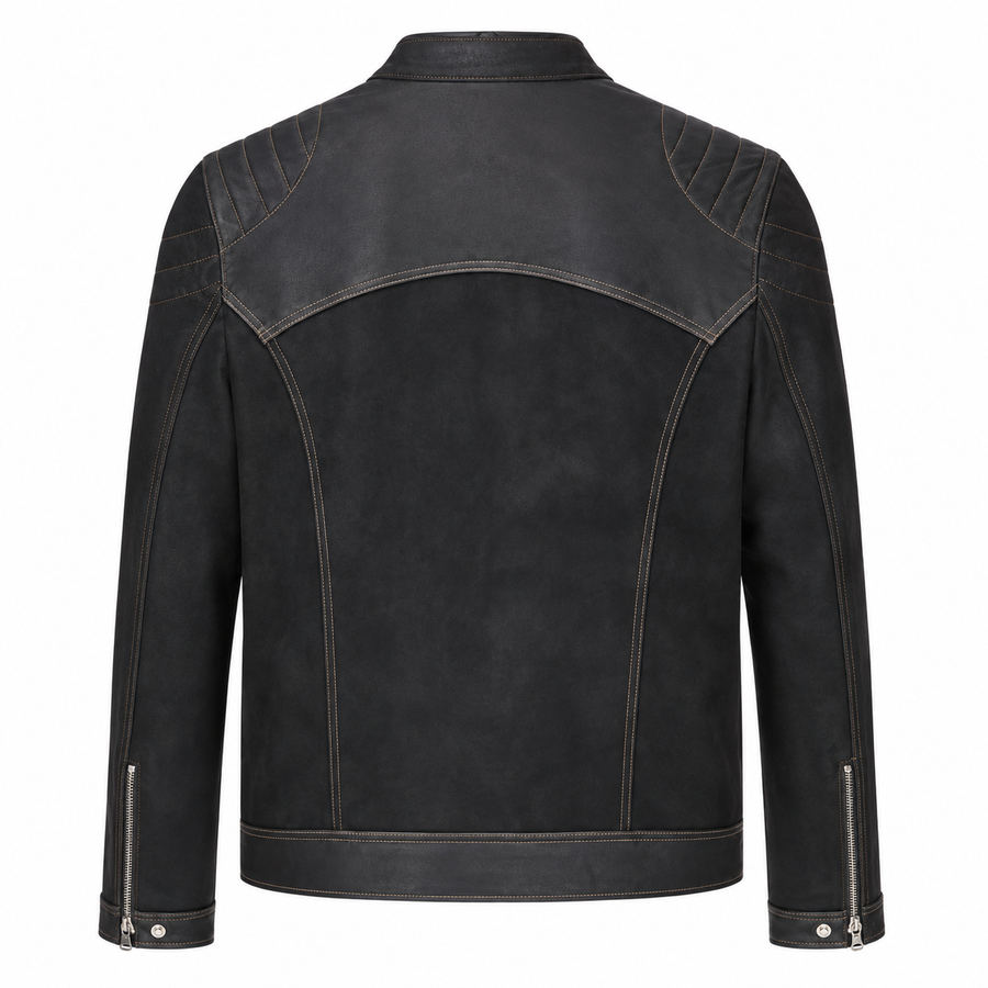 Men's Midnight Suede Luxe Biker Jacket
