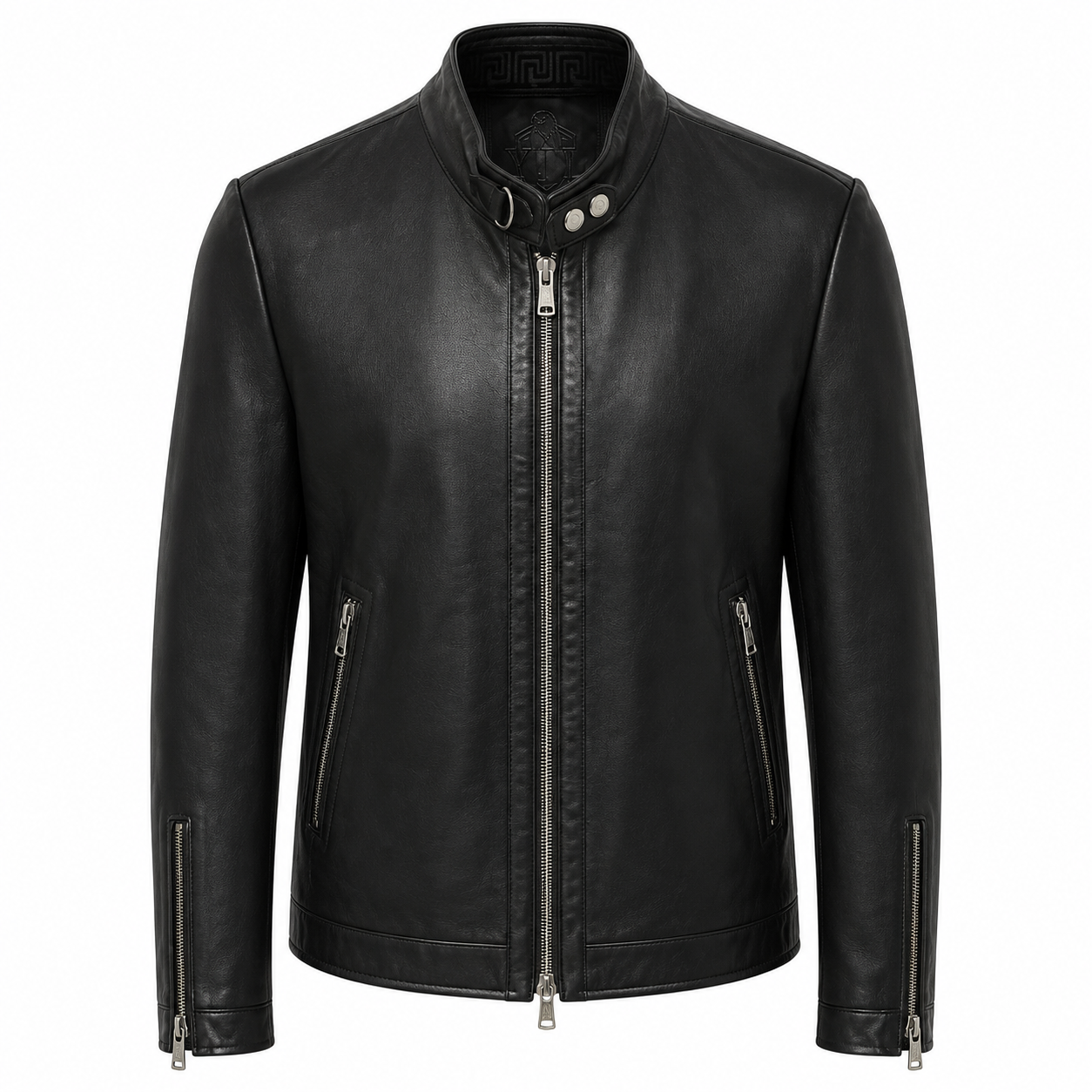 Men's Minimalist Leather Racer Jacket