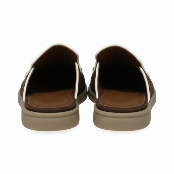Relax Luxe Trim Suede Mule