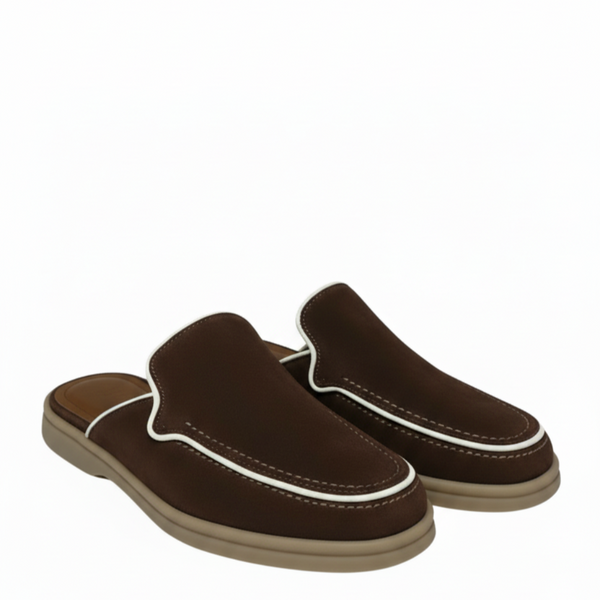Relax Luxe Trim Suede Mule