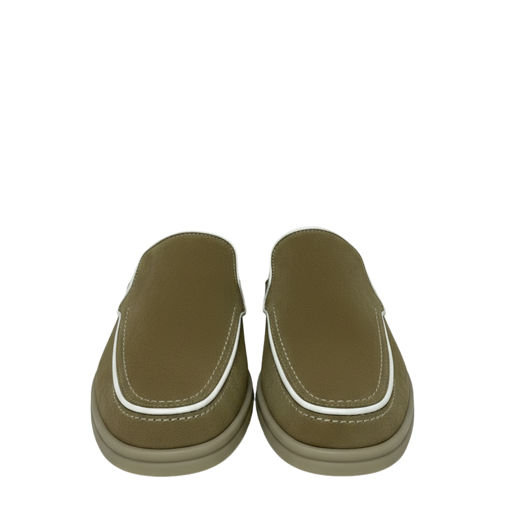 Relax Luxe Trim Suede Mule