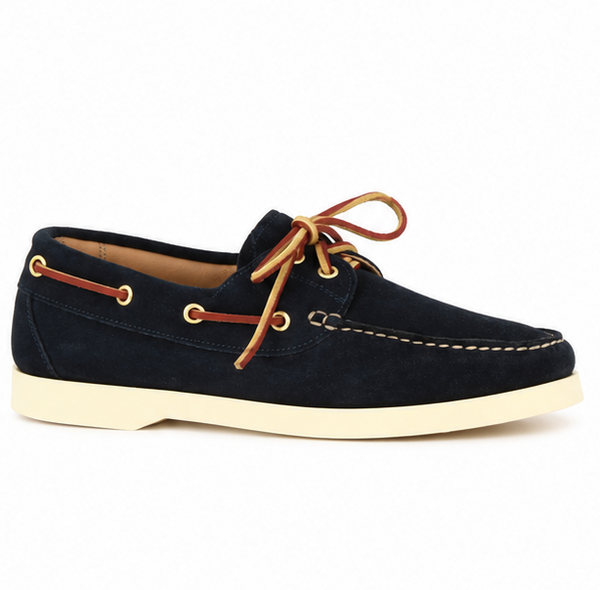 Men's boat moccasin in suede