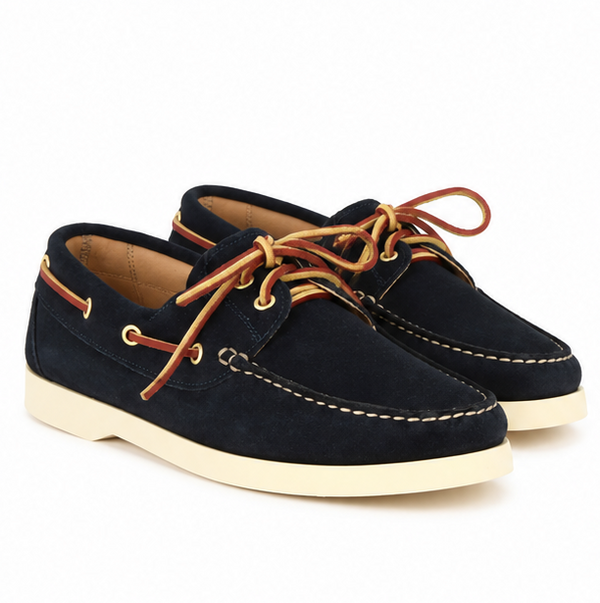 Men's boat moccasin in suede
