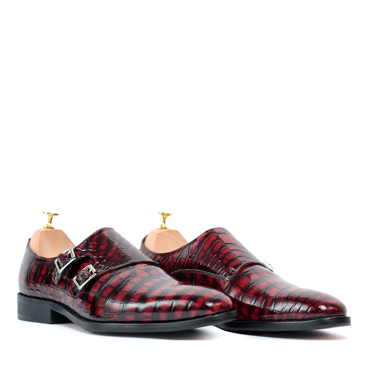 Mendora Patent Monkstrap shoe