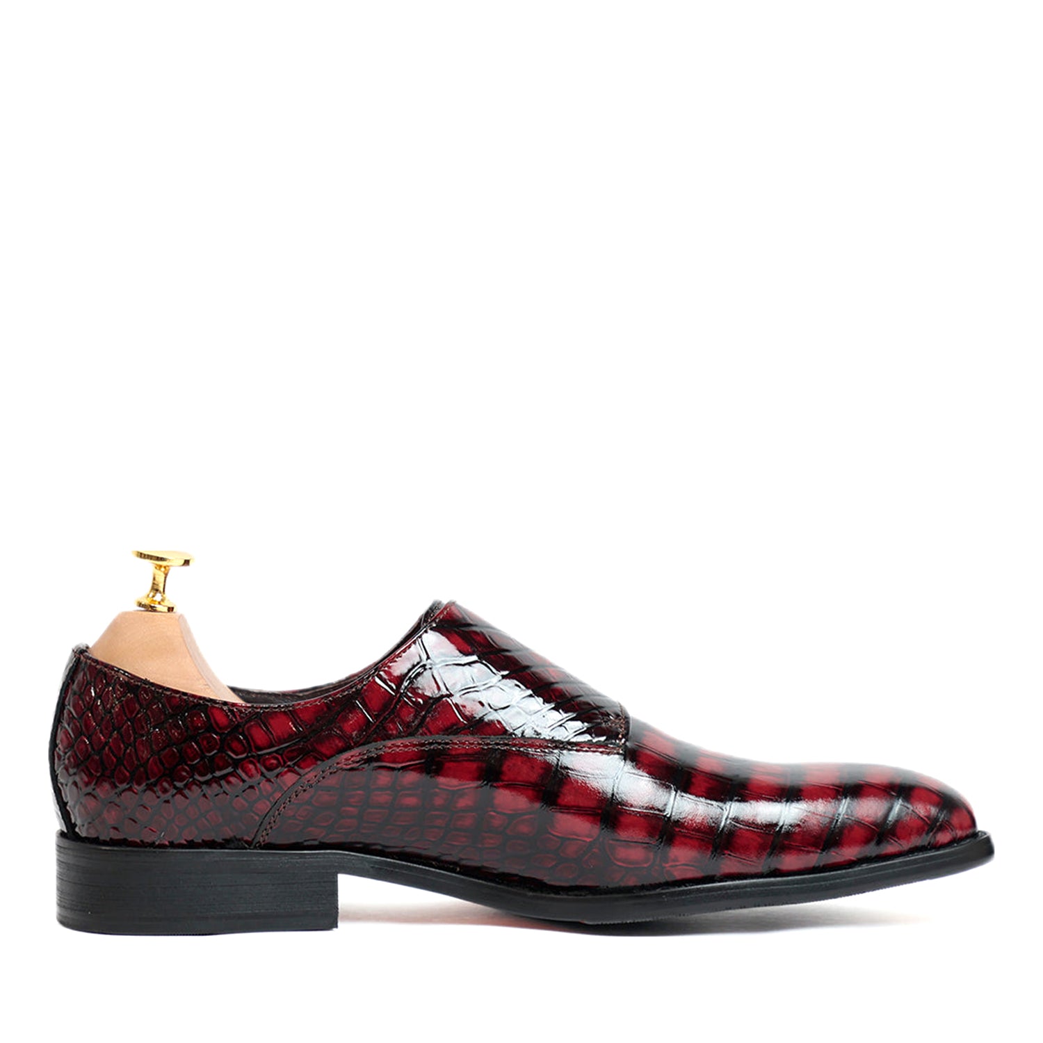 Mendora Patent Monkstrap shoe