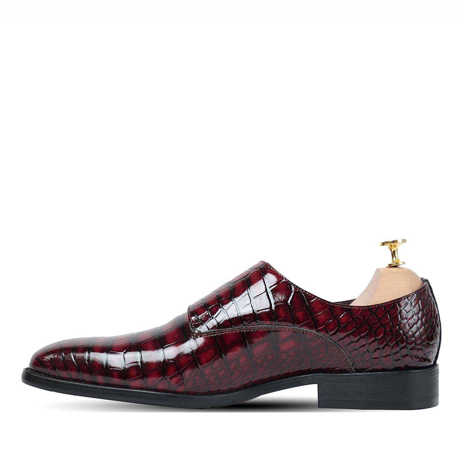 Mendora Patent Monkstrap shoe