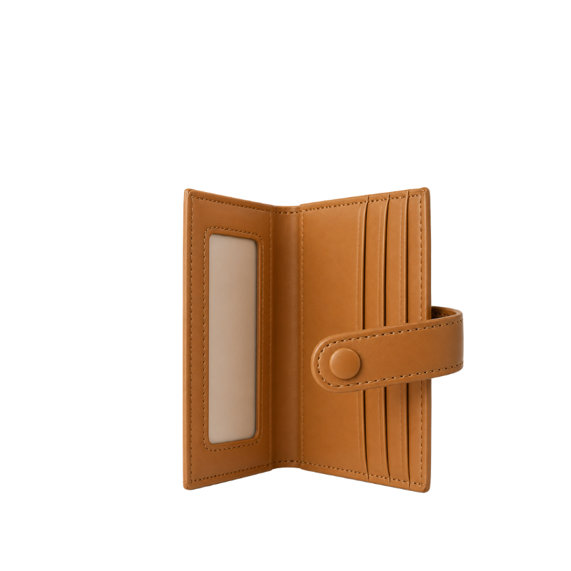 Men s Hand Woven Tan Wallet with Short Buckle