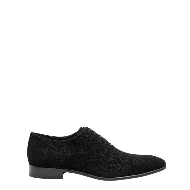 Midnight Baroque Pattern Lace-Up Oxfords