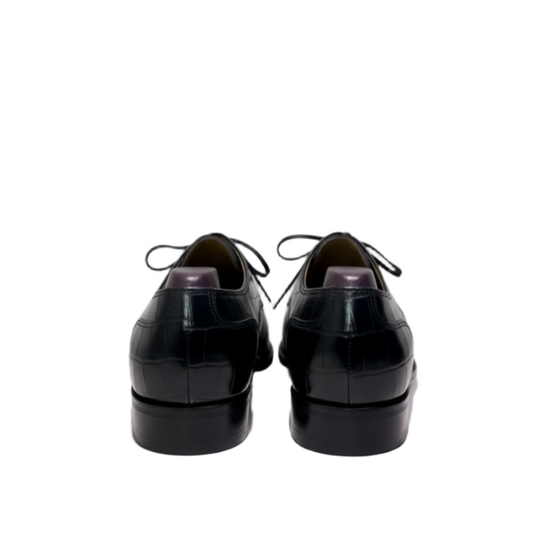 Midnight Croc Lace Up Oxford Shoes