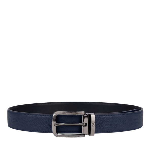 Midnight Pebble Grain Genuine Leather Belt