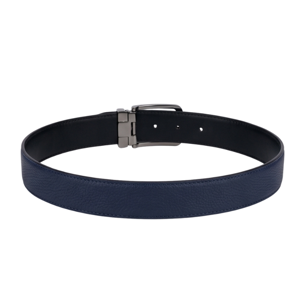 Midnight Pebble Grain Genuine Leather Belt