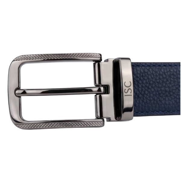 Midnight Pebble Grain Genuine Leather Belt