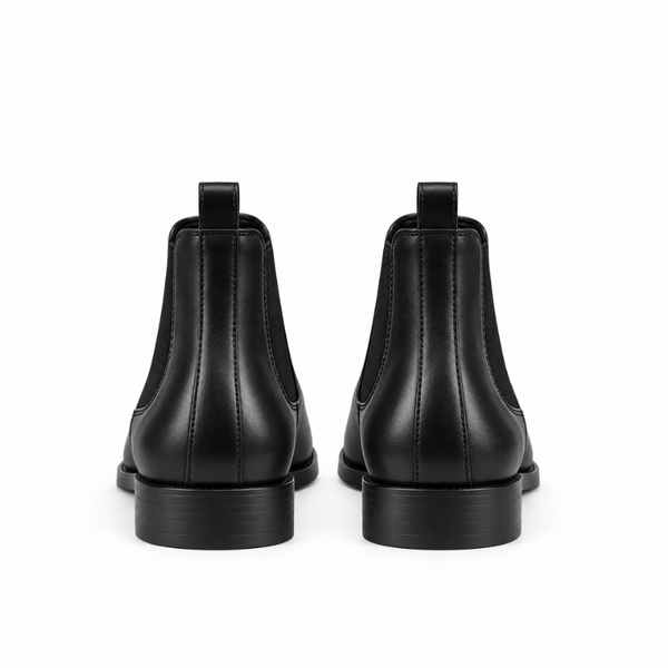 Midnight Polished Leather Chelsea Boots