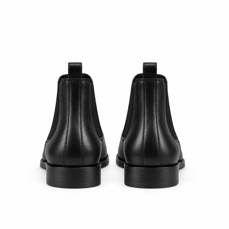 Midnight Polished Leather Chelsea Boots