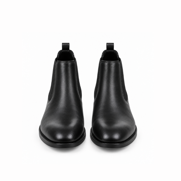 Midnight Polished Leather Chelsea Boots