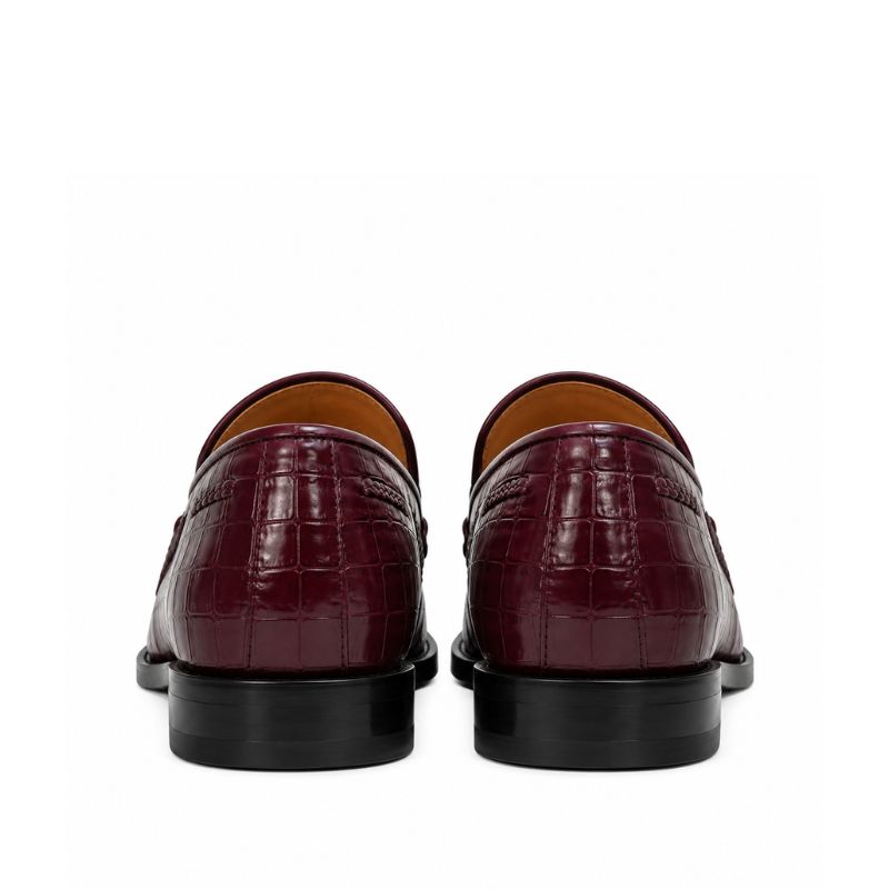 Midnight Croc Tassel Signature Loafers