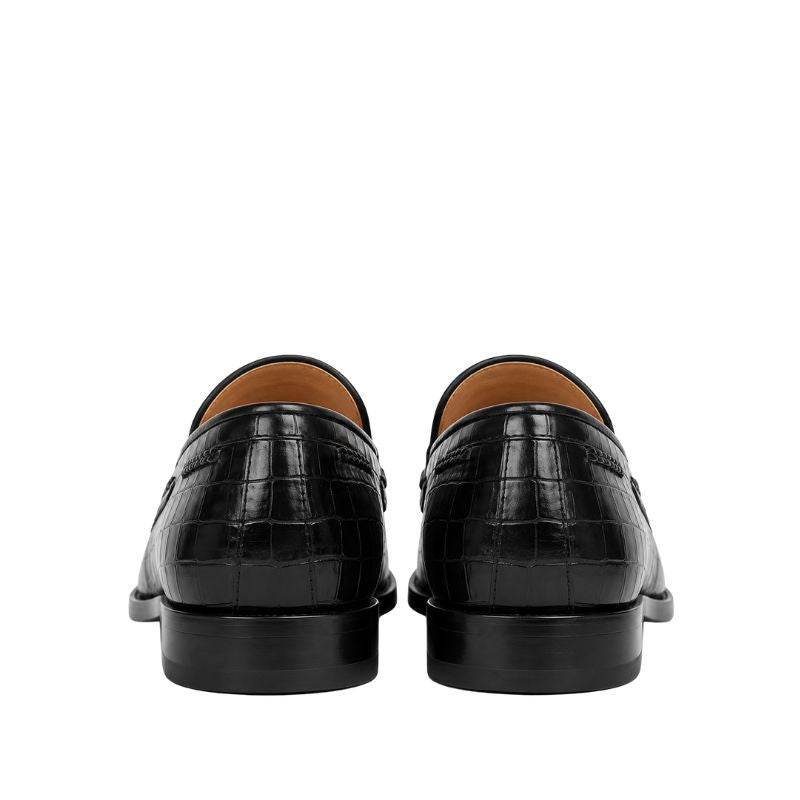 Midnight Croc Tassel Signature Loafers
