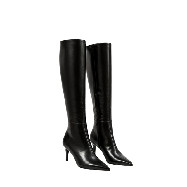 Midnight Elegance High Knee Ankle Boots