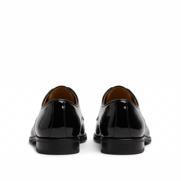 Midnight Patent Glitter Derby Shoes