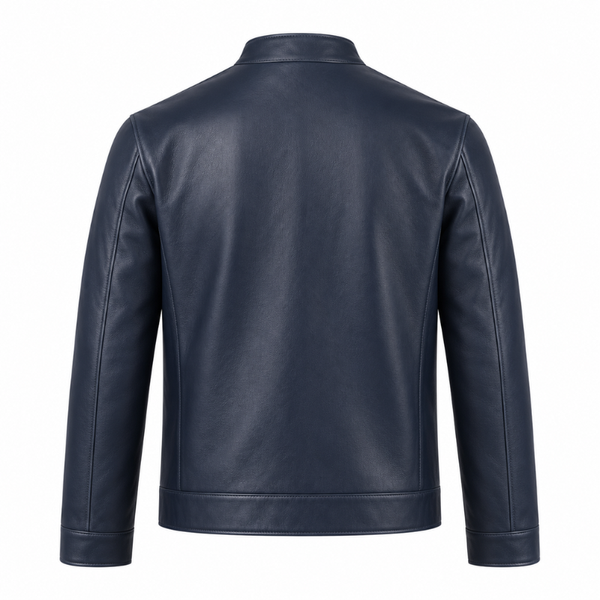 Midnight Stand Collar Leather Jacket