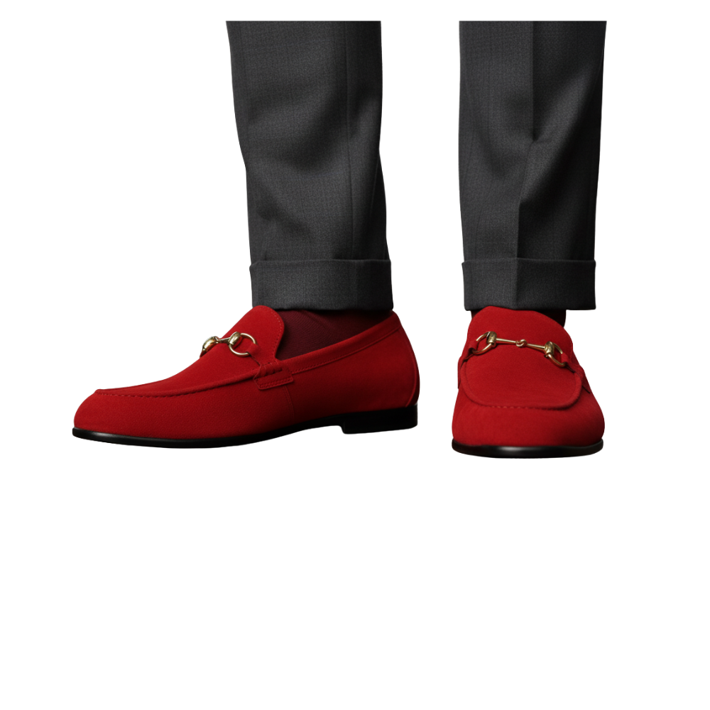 Royale Suede Italian Horsebit Loafers