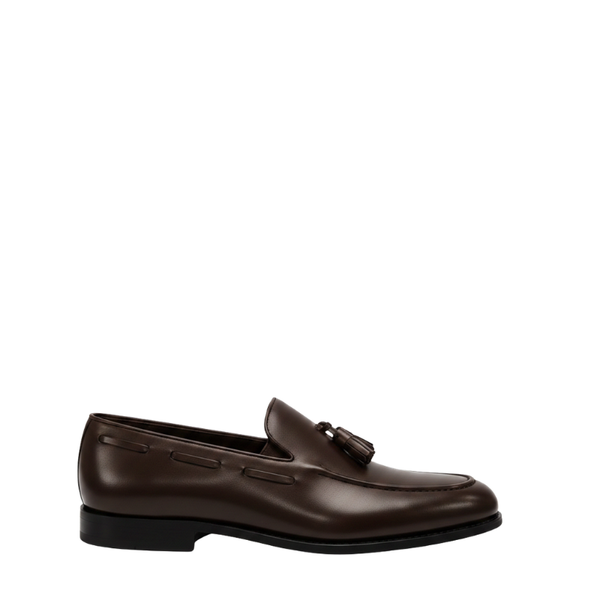 Midnight Tassel Loafer With Italian Elegance - Chocolate Brown