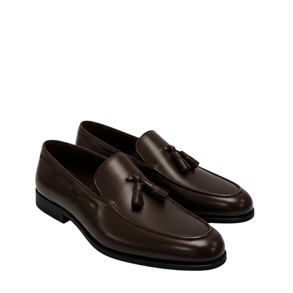 Midnight Tassel Loafer With Italian Elegance