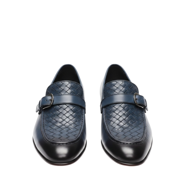 Midnight Weave Monk Strap Loafers