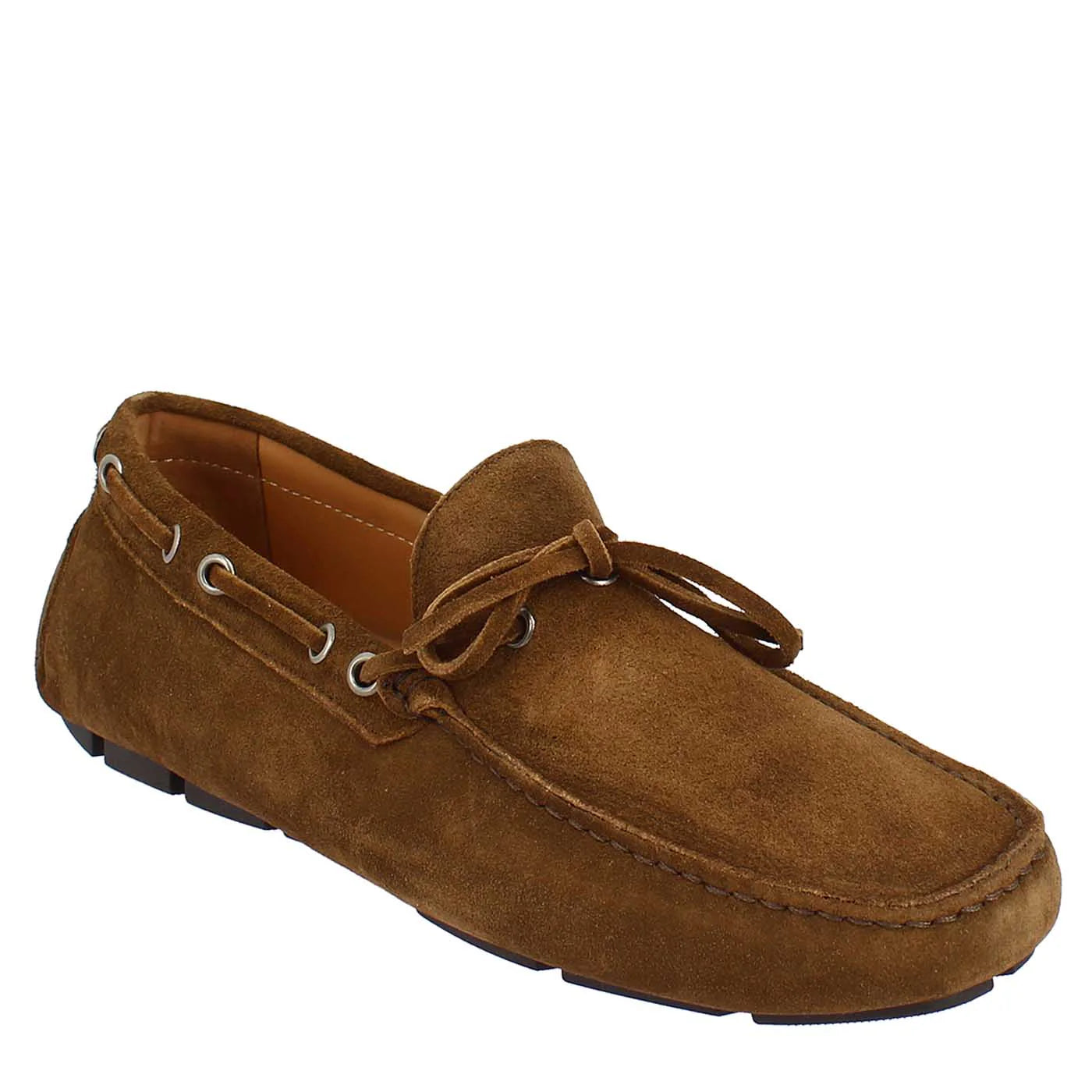 Handmade Carshoe Loafers in brown suede