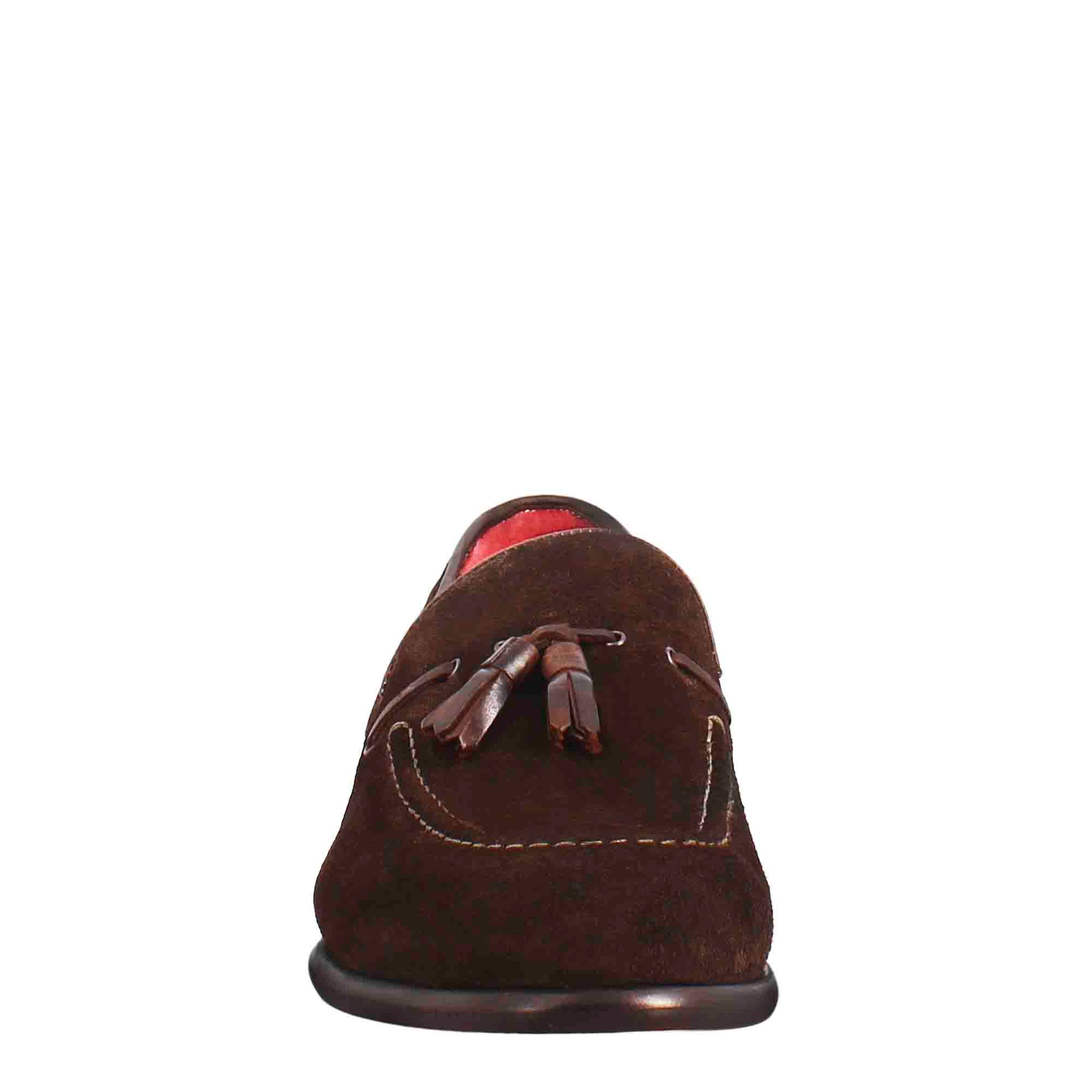 Dark Brown Suede Moccasin