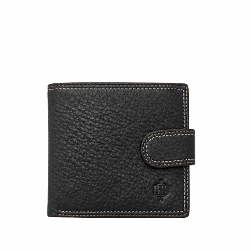 Mocha Heritage Contrast-Stitch Bifold Wallet