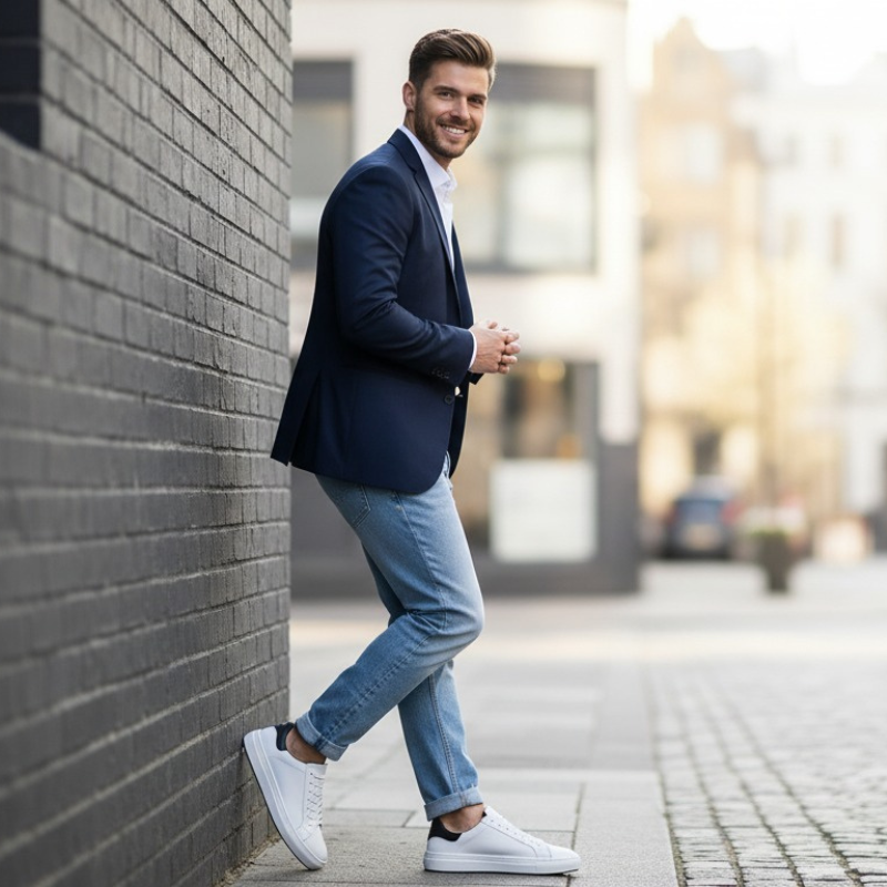 Modern Purity Contrast Luxury Sneakers