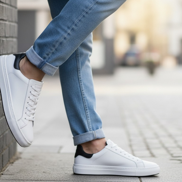 Modern Purity Contrast Luxury Sneakers