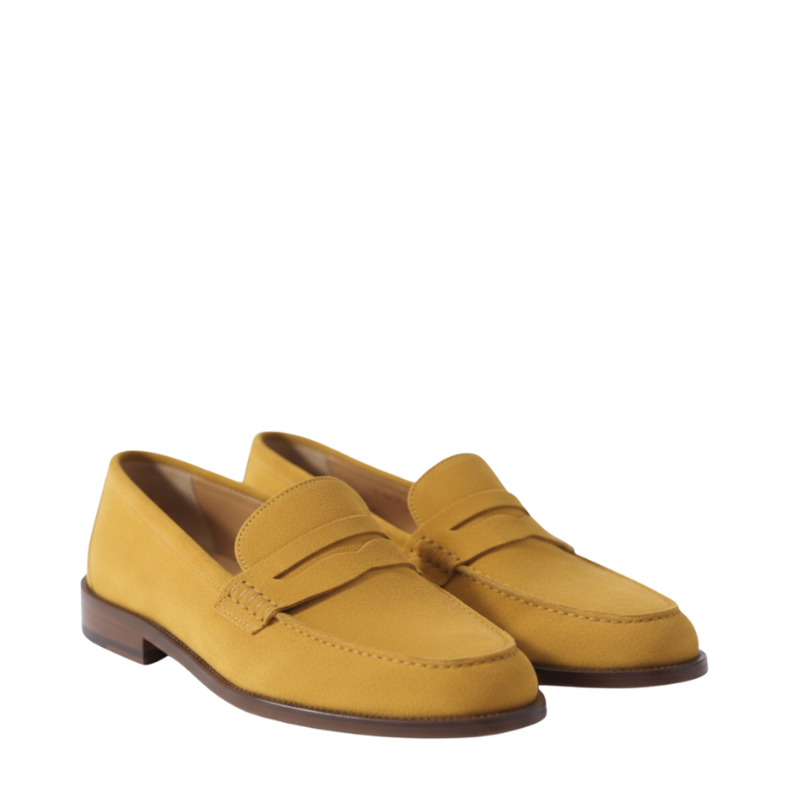 Monarch Dune Smooth Suede Penny Loafers