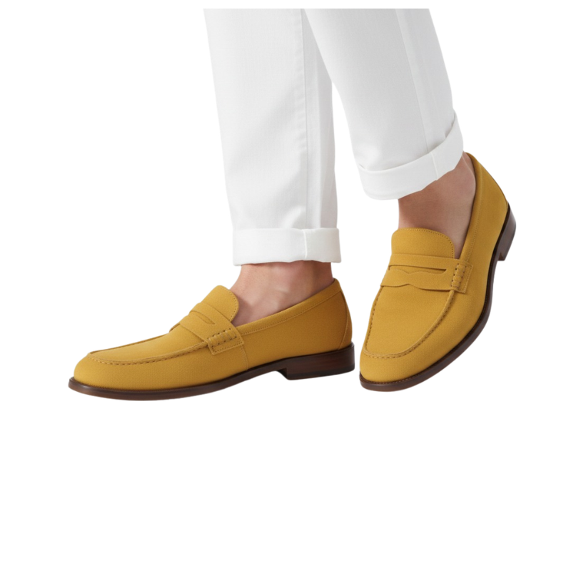Monarch Dune Smooth Suede Penny Loafers