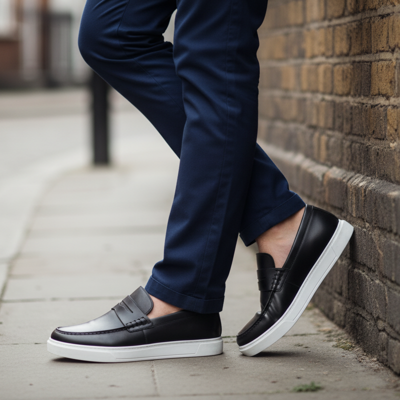 Monarch Flow Contrast Sole Penny Loafers