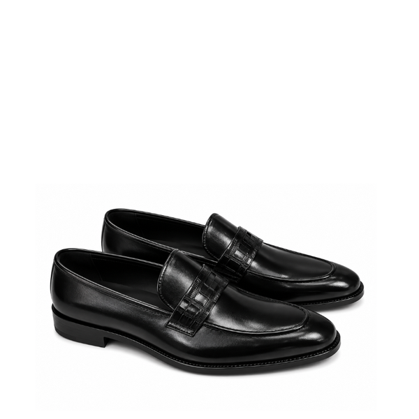 Montero Textured Strap Classic Penny Loafers