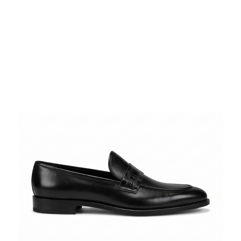 Montero Textured Strap Classic Penny Loafers