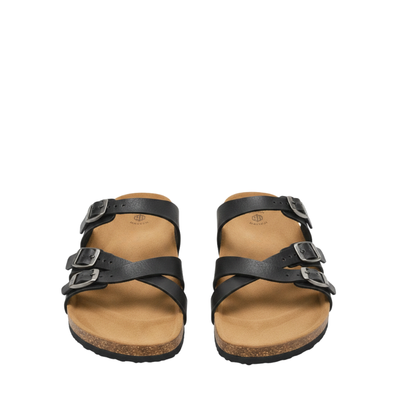 Naptide Cross Buckle Strap Thong Sandal