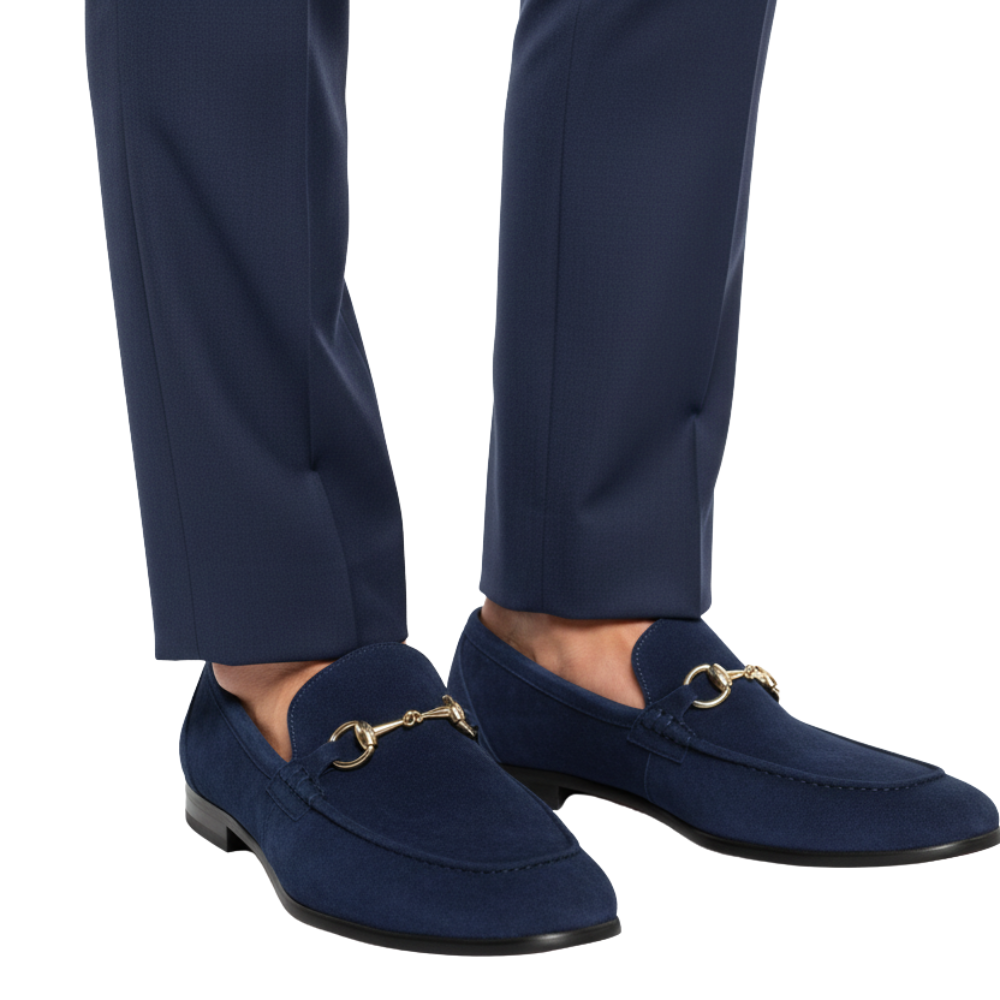Royale Suede Italian Horsebit Loafers