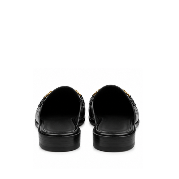 Nero Croc Luxury Mule