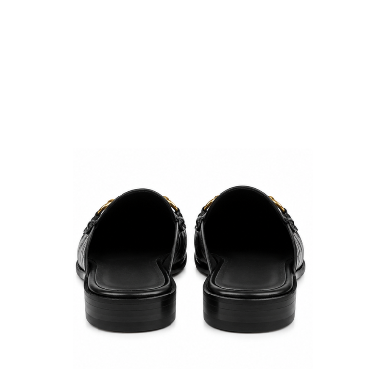 Nero Croc Luxury Mule