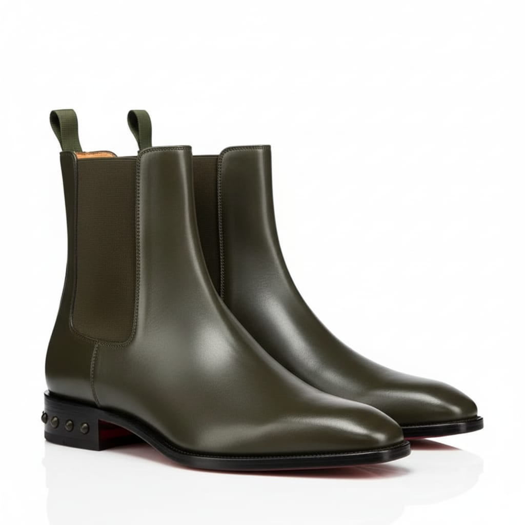 Coal Leather Chelsea Boots
