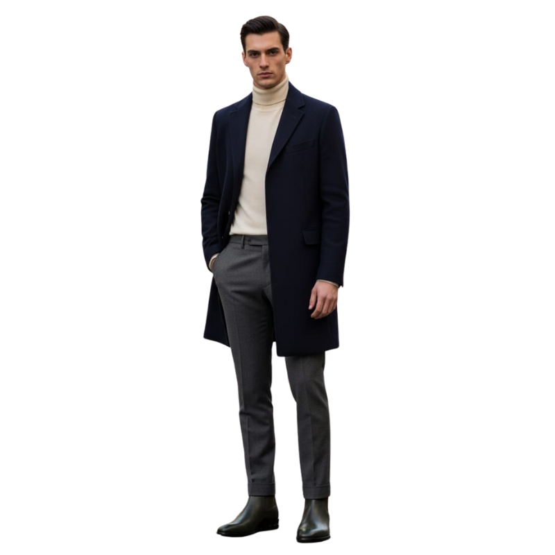 Coal Leather Chelsea Boots