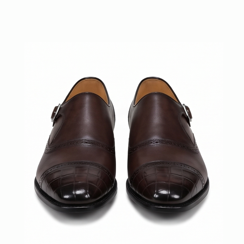 Orvian Classic Single Buckle Monk Strap Shoes