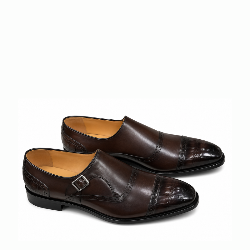 Orvian Classic Single Buckle Monk Strap Shoes